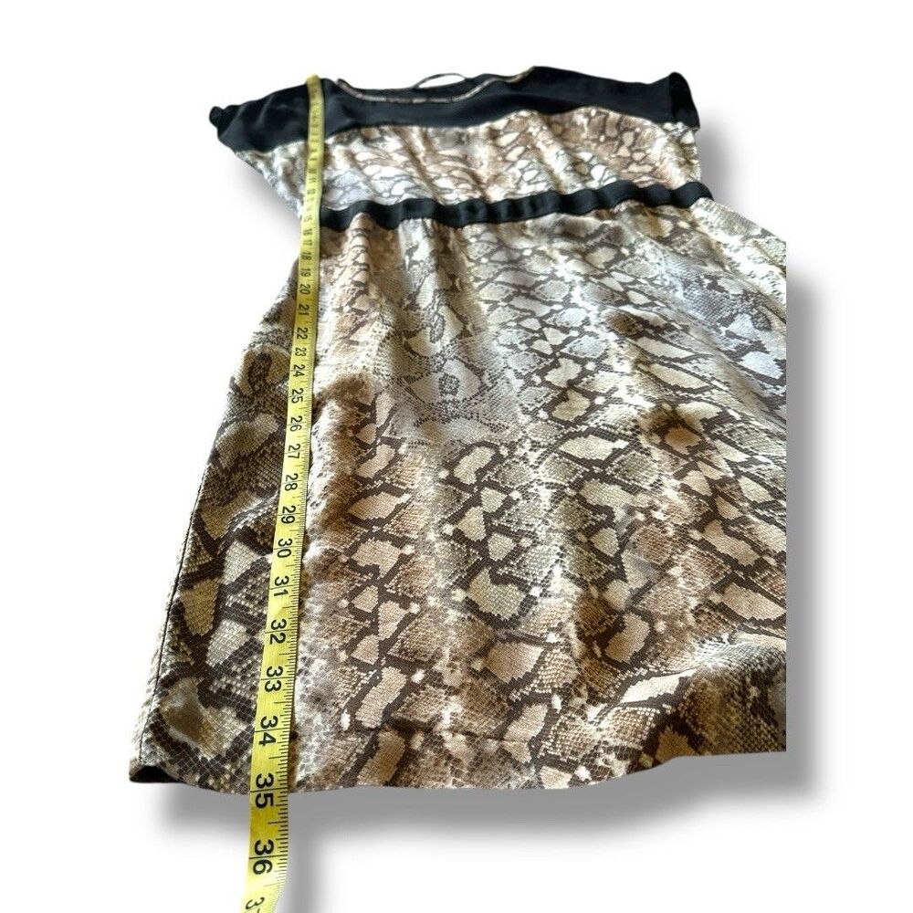 Zara Basic Snakeskin Print Lightweight Dress Blac… - image 7